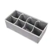 Caja de almacenamiento para ropa interior color rosa beige de cuatro piezas caja de almacenamiento de tela para calcetines caja de almacenamiento para sujetadores 6 compartimentos 7 compartimentos 8 compartimentos 2