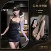 Nueva lencería sexy para mujer, camisón seductor de encaje transparente con tiras, estilo discoteca 3175