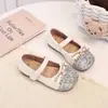 Zapatos de Princesa para Niñas 2026 Primavera y Otoño Nuevos Mary Jane Zapatos de Performance para Niños Zapatos de Cuero Zapatos de Cristal para Bebé Zapatos Planos para Estudiantes