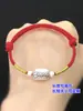 Plata pura s999 Retro Qian Duoduo Cubo de la Riqueza Cuentas separadas Cuerda de mano trenzada Pulsera Collar Accesorios hechos a mano DIY