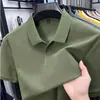 2026 Verano Nuevo Estilo Camiseta de Manga Corta de Algodón Puro Polo de Cuello Camisero de Manga Corta de Verano Top de Manga Corta de Color Puro
