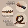 Faixa de Cabelo Color Block Tecido Retrô Outono Inverno para Mulheres 2026 Novo Estilo Faixa de Dente High-Top para Uso Diário Acessório de Cabelo