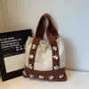 Bolsas de Punto de Invierno Estilo Perezoso Relajado Gran Capacidad Bolso de Hombro Tote Bolso Casual para Mujer Bolsas Exportación