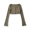 Ropa de Mujer al por Mayor Transfronteriza Estilo Europeo y Americano Cardigan de Punto con Cuello Redondo y Botones Verano 2026 Nuevo Top Cardigan de Punto de Manga Larga