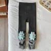 Leggings Gruesos Forrados de Polar para Niñas de Invierno Ropa Exterior Leggings Elegantes para Bebés con Trasero Grande Pantalones Patchwork de Muñeca Grande para Niños