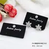 Aretes de 3*5cm aretes joyería tarjeta colgante tarjeta de gancho de plástico PVC tarjeta de joyería popular empaque de tarjeta se puede imprimir logo