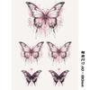 Tatuaje de mariposa en polvo oscuro de diferentes dimensiones, resistente al agua, para chica, con una sensación de atmósfera duradera, pegatina para muñeca y clavícula.