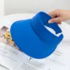 Sombrero de Sol para Mujer con Protección UV, Sombrero de Copa Abierta, Sombrero de Sol para Ciclismo, Sombrero de Sol de Seda de Hielo, Exclusivo Transfronterizo