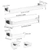 Rack de Armazenamento de Banheiro Popular Transfronteiriço em Aço Inoxidável Conjunto de Cinco Peças Suporte para Toalhas e Papel Higiênico Gancho Conjunto de Racks de Armazenamento Quadrados