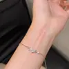 Pulseira Estrela Brilhante para Mulheres, Simples, Fresca, Pulseira de Zircônia Cravejada com Diamante, Pulseira de Estrela de Cinco Pontas Fashion, Versátil e de Alta Qualidade