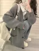 Suéter cárdigan suave y cómodo de estilo relajado para mujer, nueva colección primavera/otoño 2025, prenda exterior tejida con cuello en V de inspiración coreana para principios de primavera