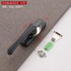 Aleación de aluminio cerradura de media luna bidireccional gancho de ventana universal cerradura gancho de bloqueo de acero inoxidable seguridad antirrobo accesorios para ventana de corredera y abatible