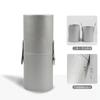 Cubo de almacenamiento para brochas de maquillaje de cuero PU mini tamaño pequeño cubo para brochas a prueba de polvo impermeable portátil cubo para brochas de maquillaje con tapa