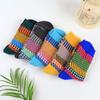 Calcetines Calcetines de Media Caña para Mujer Invierno Gruesos Cálidos Calcetines de Lana de Conejo para Mujer Estilo Étnico Artístico de Cuadros Finos Calcetines de Cachemira para Mujer