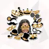 Suministro transfronterizo de divertidas fotos de boda para selfies fotos de boda dama de honor juego de boda polvo dorado boda 16 piezas accesorios para fotos