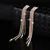 Xp17 Venda Quente Transfronteiriça Brincos Longos com Franjas de Strass para Mulheres Blingbling Super Brilhantes Brincos Joias Atacado