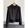 2026 nuevo estilo chaqueta deportiva y de ocio de imitación de dos piezas abrigo corto sudadera con capucha de cremallera cárdigan corto venta al por mayor H03BW082