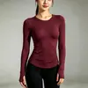 Top de Yoga de Alta Elasticidad para Otoño e Invierno Adelgazante de Gama Alta Ajustado Transpirable de Secado Rápido Ropa Deportiva Ropa de Fitness