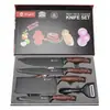Set de Cuchillos de Cocina Más Vendido con Mangos Recubiertos, Juego de Seis Piezas, Cuchillo de Chef, Cuchillo para Frutas, Juego de Tijeras de Cocina, Venta al por Mayor
