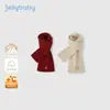 [Infrarrojo Lejano Antibacteriano] Bufanda Infantil Niños Otoño e Invierno Nueva Cálida Cortavientos Cubre Cuello Rojo Bufanda para Bebé Niñas