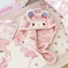 Touca de Cabelo Fofa com Bordado My Melody Secagem Rápida Macia Absorvente Secagem Rápida para Casa Estudante Lavagem de Cabelo Faixa para a Cabeça Toalha de Secagem