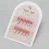 Uñas de Verano, Blanqueamiento Suave, Francés Sutil Rosado, Esmalte de Uñas Difuminado, Producto Terminado, Pegatinas Populares Removibles para Uñas