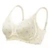 Sujetador sin costuras, fino, talla grande para mujeres con busto grande, con diseño floral, cobertura total, soporte push-up, anti-caída y cobertura lateral del pecho.