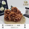 Ramo Transfronterizo Artificial de 7 Cabezas de Peonías al Óleo, Materiales de Flores Simuladas, Adornos Decorativos para el Hogar Estilo Pastoral, Accesorios al por Mayor
