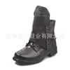 2026 Juyuan Lançamento Chegou em Estoque Outono/Inverno Novo Desejo Estação Independente da Amazon Tamanho Plus Size Botas Femininas de Couro com Bico Quadrado Retrô