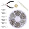 Accesorios de joyería para hacer tú mismo, pendientes, ganchos para la oreja, pulseras, collares, materiales hechos a mano con cuentas, herramientas, juego