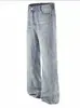 2026 Jeans de Pierna Recta Micro Acampanada High Street Americano Estilo Nuevo Marca de Moda Pantalones Largos Holgados Adelgazantes de Pierna Ancha Ropa para Hombre