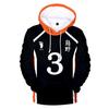 Traje de Personaje Junior de Voleibol de Anime de Amazon para Primavera y Otoño 2025 Sudadera con Capucha y Cremallera Cos3D Moda