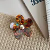 YHJ accesorios para el cabello nuevo clip de flor de acetato vintage para el pelo pinza de tiburón para recogido en la parte trasera delantera pinza para media coleta tocado pinza para el pelo