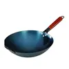 Wok de Hierro Forjado a Mano Tradicional de Zhangqiu Sartén Olla de Cocina Antiadherente Doméstico Comercial Sin Recubrimiento Hierro Forjado Cuchara Grande para Estufa de Gas