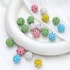 Nuevo taladro de bola de resina perforada de color mixto para aretes DIY, taladro para bolígrafo, colgante para cadena de teléfono móvil, material para cuentas, fabricantes