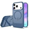 Capa de Telefone Magnética para Apple 17/18 Pro Aplicável em Fronteiras, Capa Protetora para Celular Mate com Sensação de Pele, Dois em Um