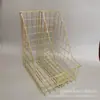 Caja de Archivo de Hierro para Mesa Creativa de 2 Compartimentos Caja de Almacenamiento Caja de Almacenamiento Caja de Almacenamiento Dorado Claro