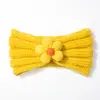 Diadema de Lana Nueva para Bebé Europea y Americana Lindo Pañuelo de Punto para Bebé con Flor Exportación Otoño e Invierno Cálido Accesorios para Niños