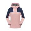 Chaqueta de exterior con bordado de logotipo personalizado, resistente al viento, impermeable, tres en uno, desmontable, con estampado de abrigo grueso