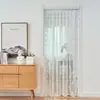 Cortinas de porta francesas domésticas sem perfuração cortinas de gaze de renda de quarto cortinas divisórias simples de bloqueio de pano uma peça