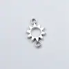 Nuevo transfronterizo 17x 11mm plata antigua hueco doble colgante girasol diy pulsera collar accesorios bolsa al por mayor