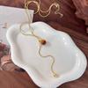 Corrente Longa para Suéter Olho de Tigre Maillard para Mulheres, Novo Colar Outono e Inverno, Acessório Vintage de Alto Padrão