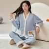 Pijama Antibacteriano de Otoño e Invierno para Mujer Embarazada 7A, Anti-Pilling, Estilo Dulce y Casual para Lactancia Postparto en Casa