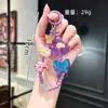 Laço Fofo com Contas Iridescente Corrente para Celular Chaveiro Pingente para Bolsa de Transmissão ao Vivo do Tiktok Corrente para Pendurar Pequeno Presente Atacado