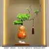 Adornos Creativos para un Hogar Armonioso y Próspero, Pino de Bienvenida, Mueble de TV de Sala de Estar de Alta Gama, Decoración de Gabinete Vertical para Nicho para Mudarse a un Nuevo Hogar