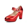 2025 Nuevos Zapatos de Una Sola Pieza con Hebilla, Boca Baja, para Primavera y Otoño, Suela Gruesa, Zapatos Europeos y Americanos para Mujer, Zapatos de Tacón Grueso 32-48 Zapatos de Comercio Exterior de Amazon