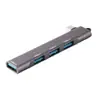 Extensor USB Sem Fio 3.0 para Computadores Laptops, Estação de Acoplamento Tipo-C, Hub Conversor de Interface de Inserção Lateral para Pen Drive USB