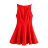Vestido sem mangas multicolorido de gola redonda e moda europeia e americana transfronteiriça 2025 primavera e outono novo F610997