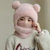 Gorro de Lana Tejido para Niños y Niñas en Otoño e Invierno, Gorro de Una Pieza con Capucha a Prueba de Viento para Bebé, Protección para los Oídos, Cálido