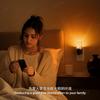Luz de Sensor Noturna para Corredor e Mesinha de Cabeceira, Plug-in com Controle de Luz, Imitação de Castiçal Padrão Americano, Anel Dourado Gy220, Bolha de Acrílico Âmbar